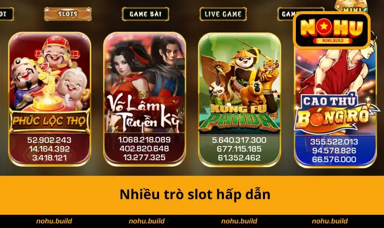 Nhiều trò slot hấp dẫn